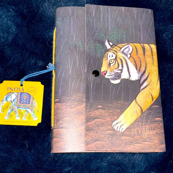 India Other - NWT- India Journal with a tiger image wrapped around the entire book w/ button